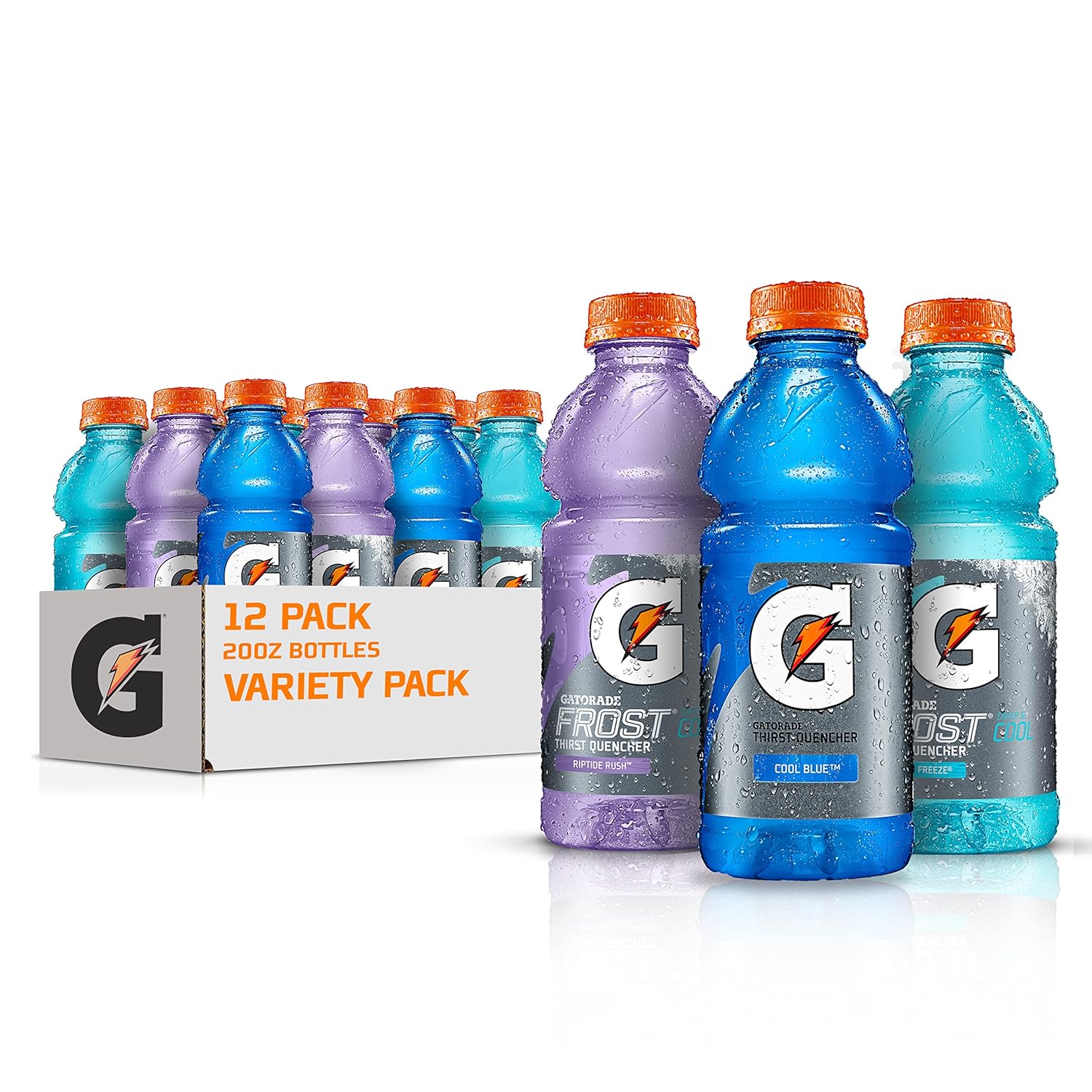 230527214246313_1 Gatorade Original Thirst Quencher 3-Flavor Frost Variety Pack, 20 Fl Ounce - Pack of 12 - Image 1